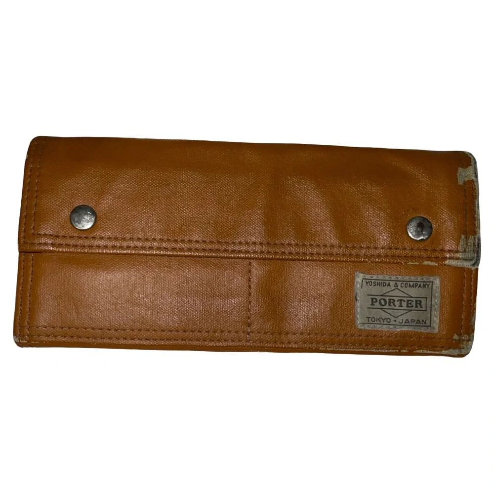Porter Freestyle Long Wallet by Yoshida & Co., 707-08226. brown camel.